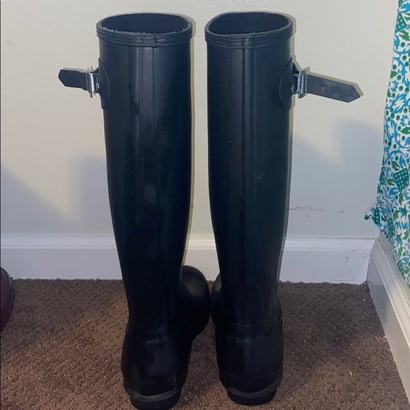 MATTE BLACK TALL HUNTER BOOTS - Picture 3 of 4